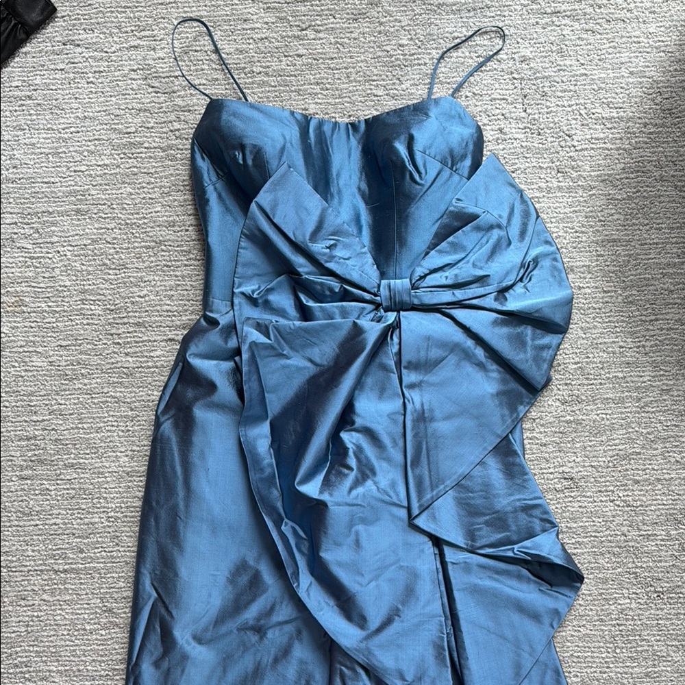 Rasario Classic Bow Blue Evening Dress